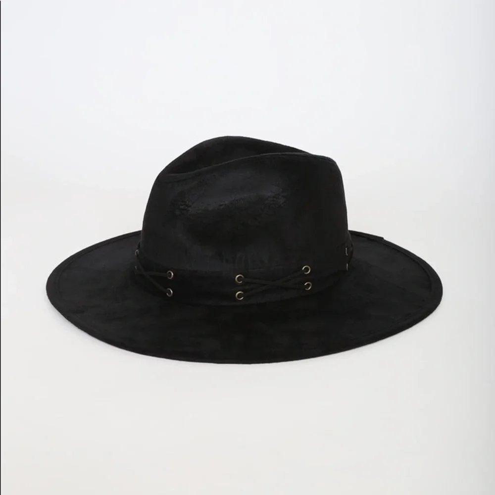 Lulus black suede felt hat - Picture 3 of 3